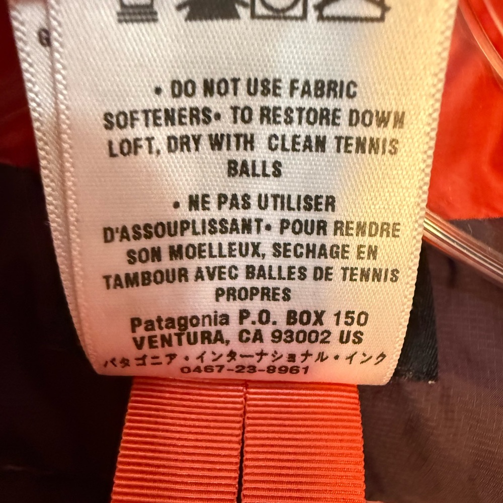 Patagonia Women's Hi-Loft Down Sweater #84835 Puffer Jacket Orange Red - Large - Picture 9 of 10